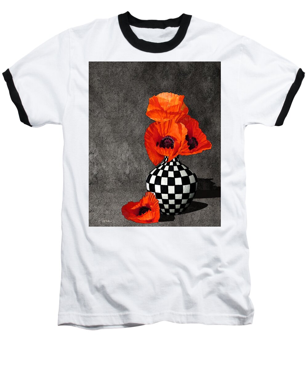 Glorious Poppies Baseball T-Shirt featuring the photograph Glorious Poppies by I'ina Van Lawick