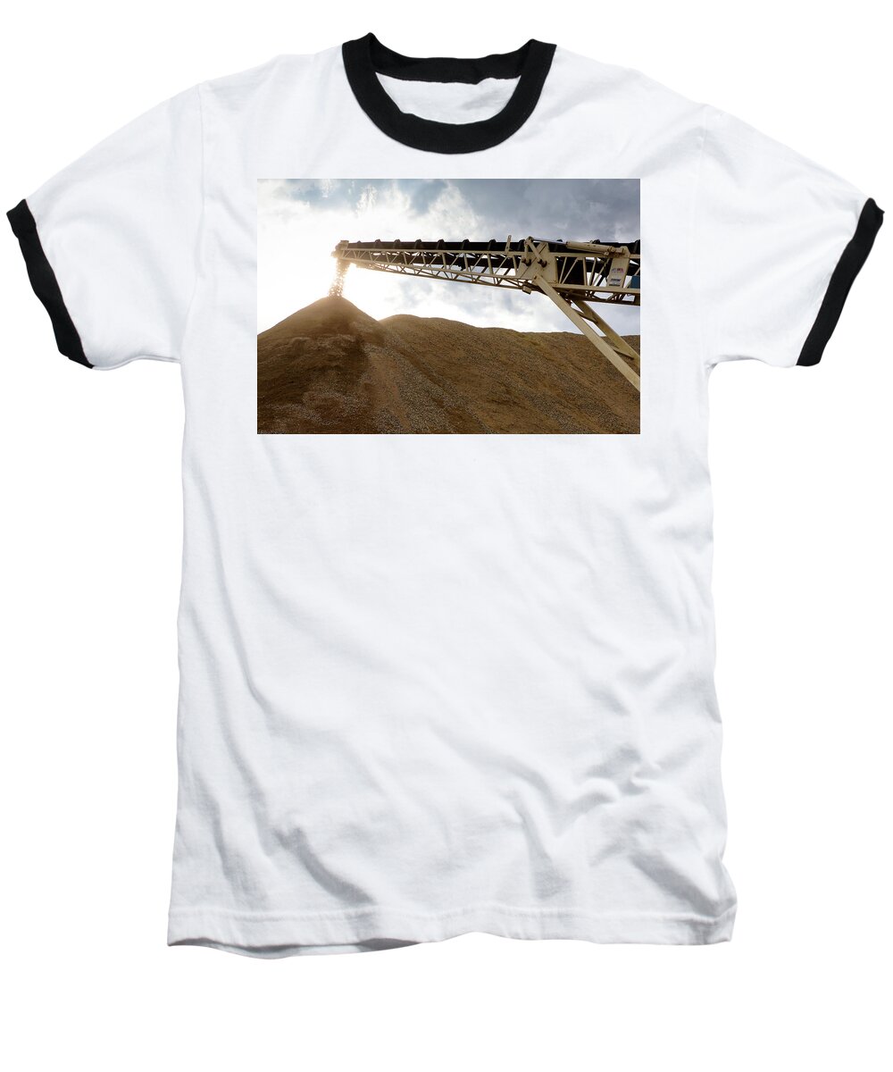 Crush Baseball T-Shirt featuring the photograph Gravel Mountain 2 by David Buhler