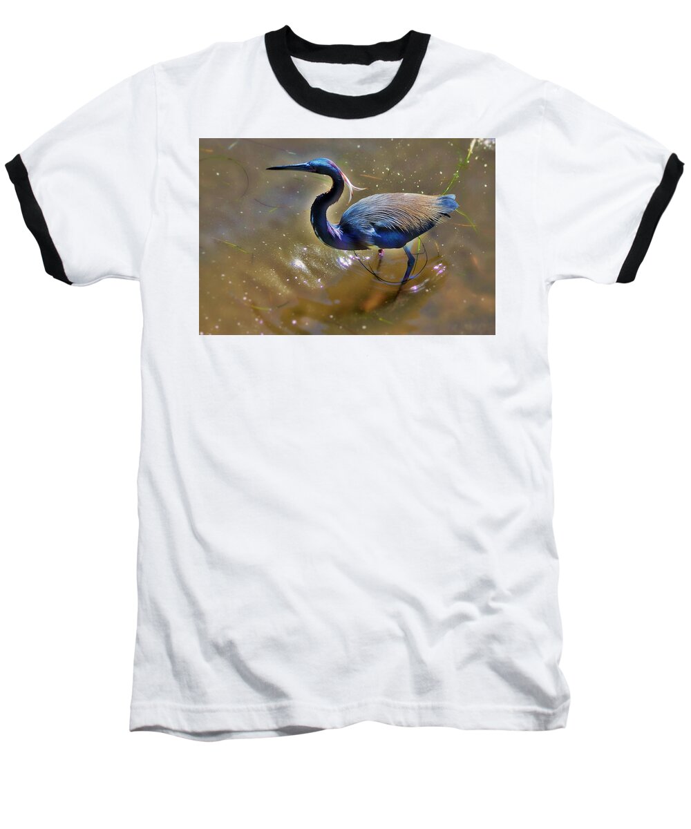  Baseball T-Shirt featuring the photograph Green Heron by Stoney Lawrentz