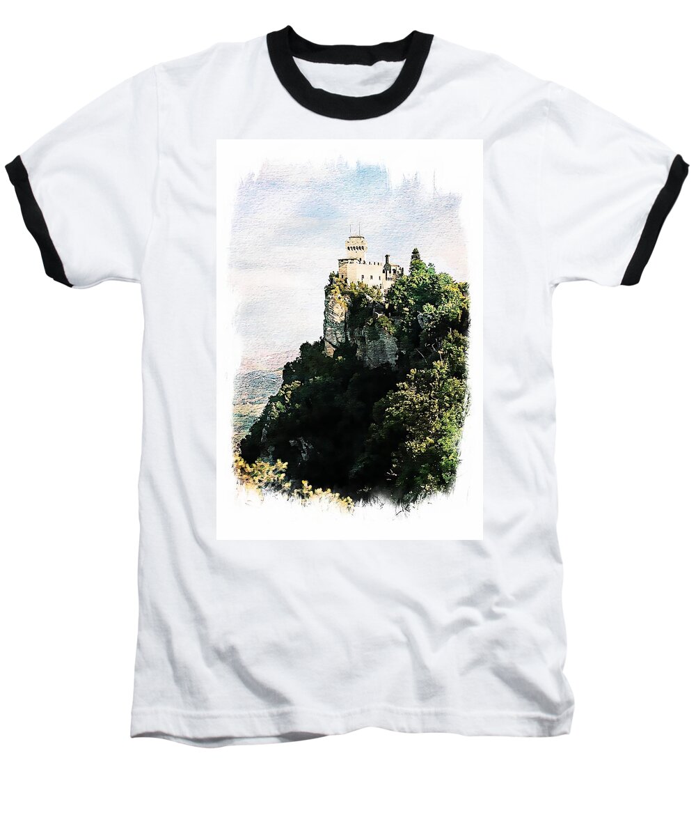 Europe Baseball T-Shirt featuring the photograph Guaita Castle Fortress by Joseph Hendrix