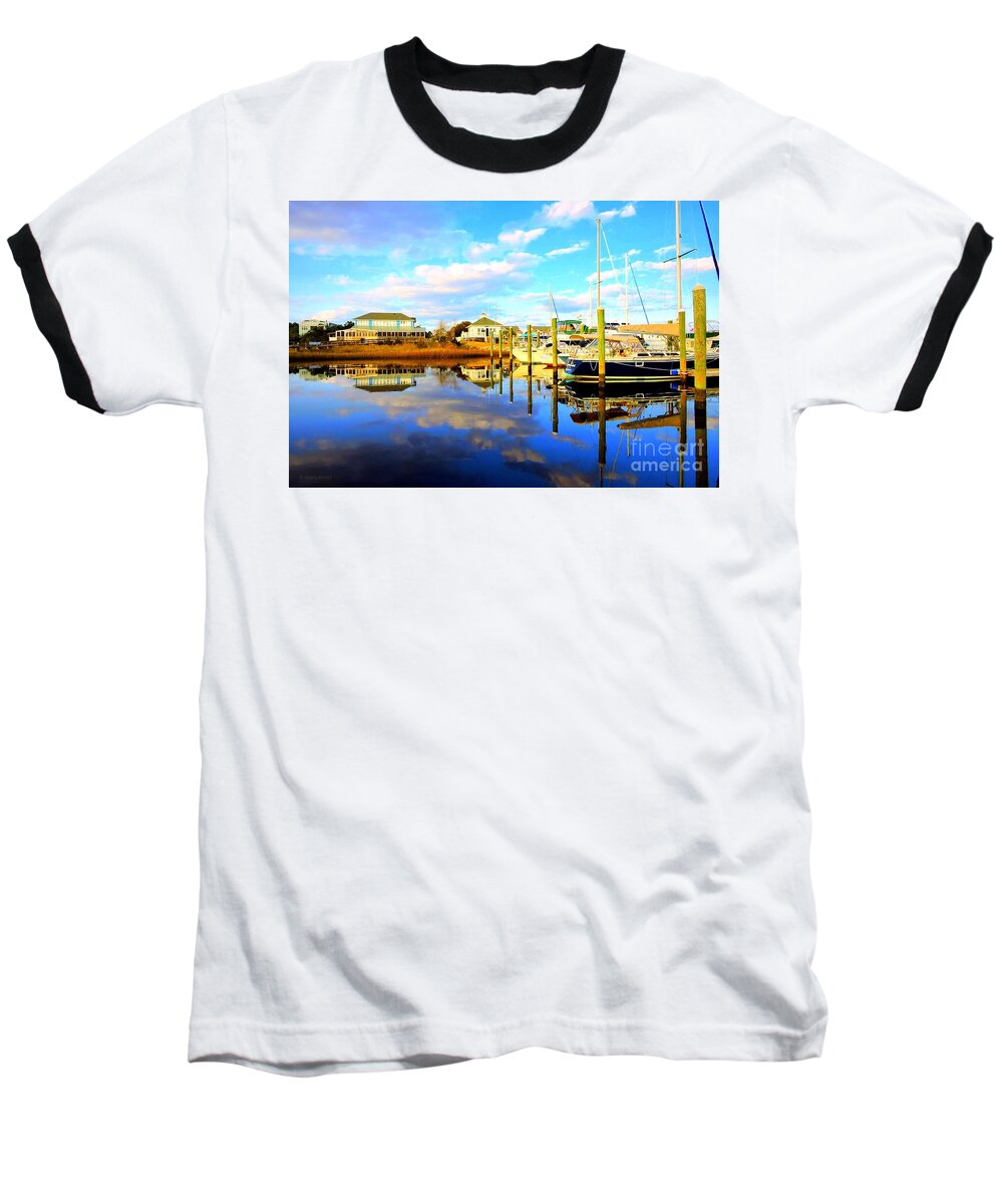 Art Baseball T-Shirt featuring the photograph Harbour Reflections by Shelia Kempf