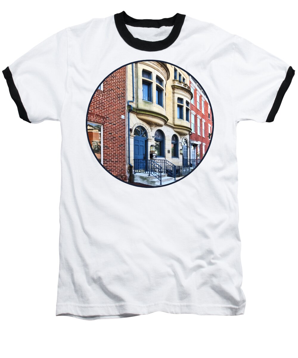 State Street Baseball T-Shirt featuring the photograph Harrisburg PA - State Street by Susan Savad