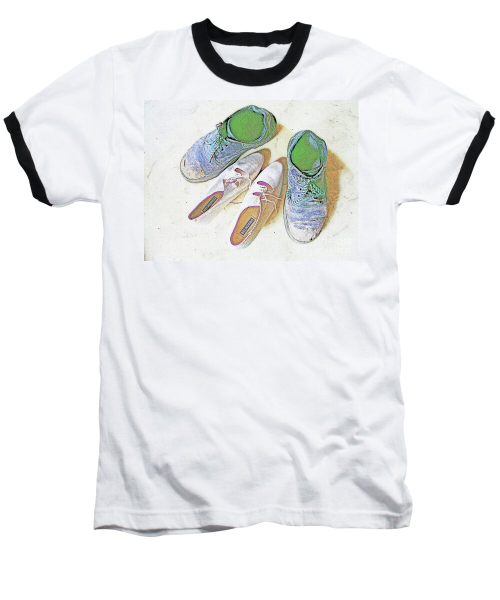 Schoes Baseball T-Shirt featuring the digital art He and She by Eva-Maria Di Bella