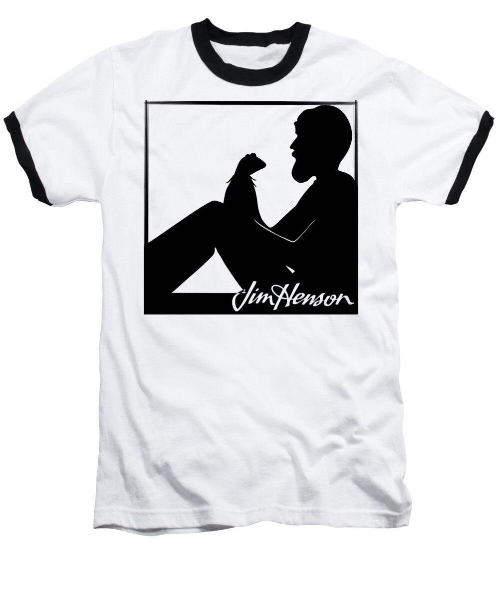 Jim Henson Baseball T-Shirt featuring the digital art Henson's Moment by Jennifer Westlake