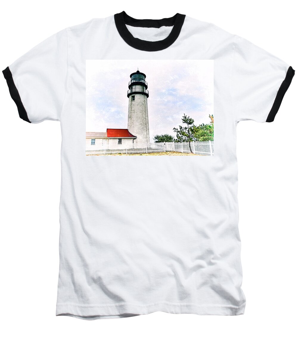 Highland Lighthouse Baseball T-Shirt featuring the photograph Highland Lighthouse Cape Cod by Marianne Campolongo