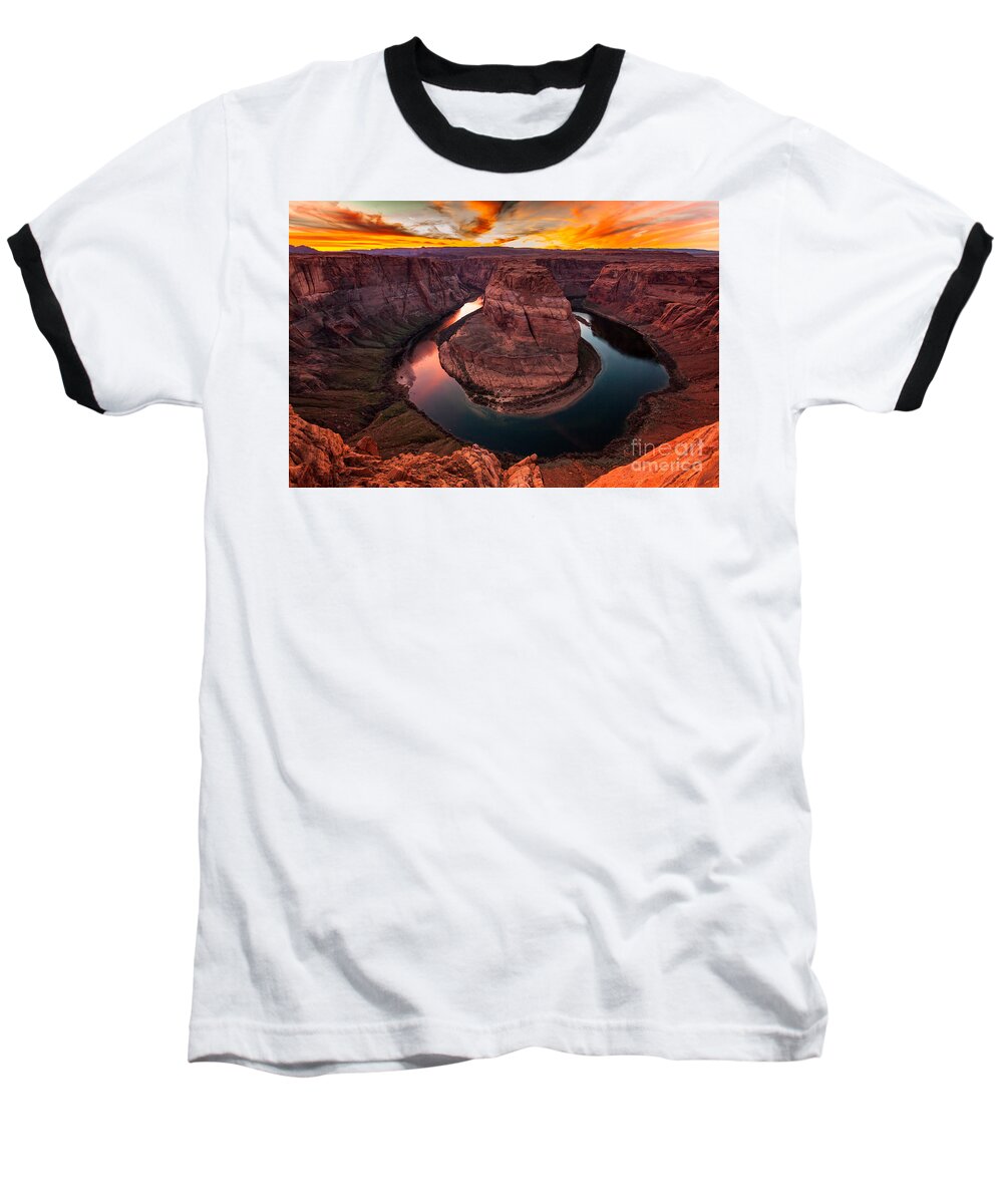 Horseshoe Bend Baseball T-Shirt featuring the photograph Horseshoe Bend, Colorado River, Page, Arizona by Bryan Mullennix