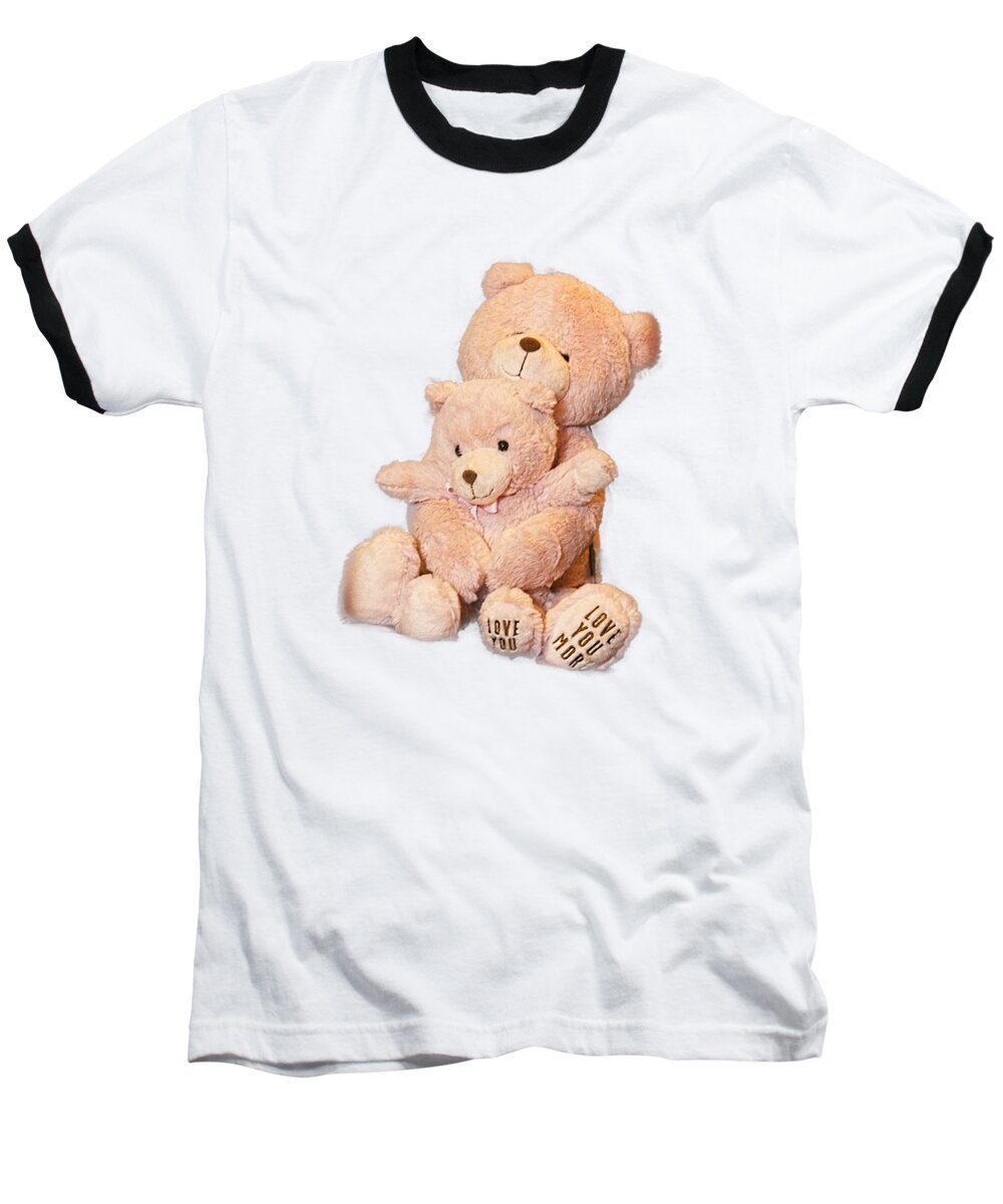Bears Baseball T-Shirt featuring the photograph Hugging bears Cut Out by Linda Phelps