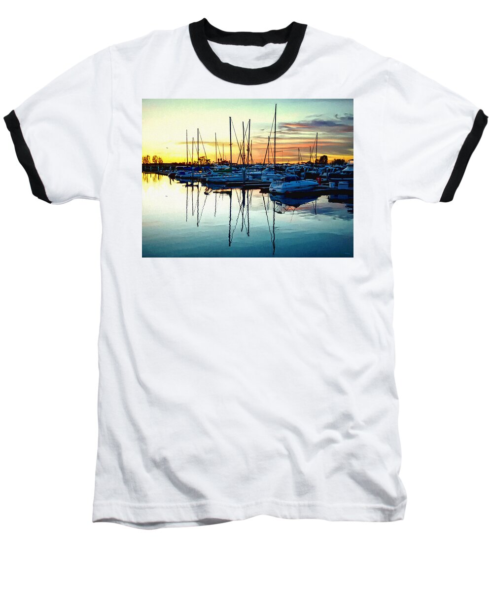 San Diego Baseball T-Shirt featuring the photograph Impressions Of A San Diego Marina by Glenn McCarthy Art and Photography