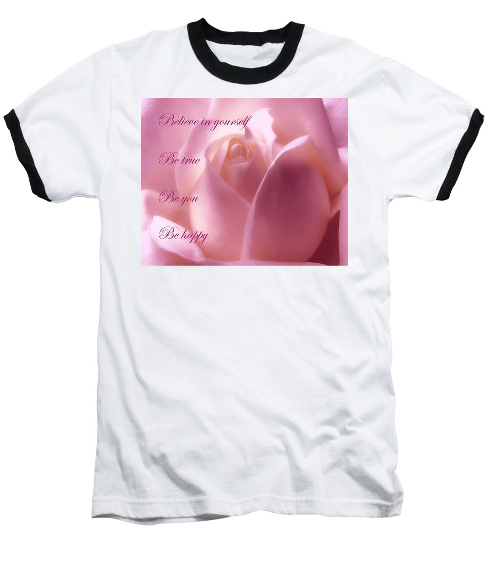 Rose Baseball T-Shirt featuring the photograph Inspirational Rose by Johanna Hurmerinta