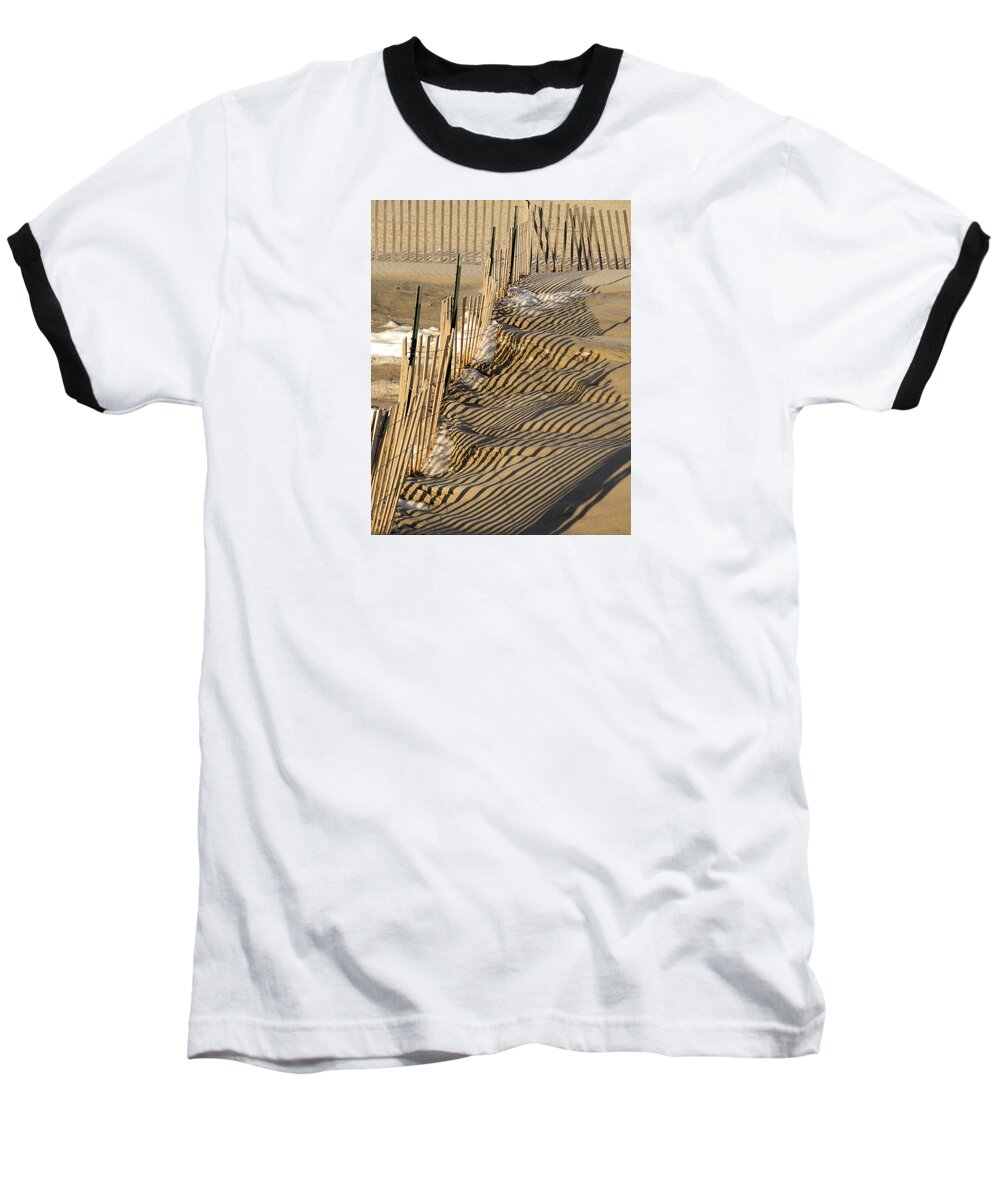 Fence Abstract Baseball T-Shirt featuring the photograph Intersection by Lynda Lehmann