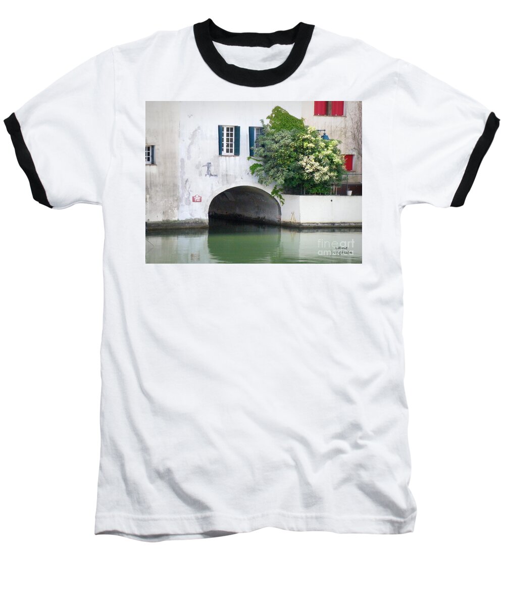Tunnel Baseball T-Shirt featuring the photograph Into the Unknown by Lainie Wrightson