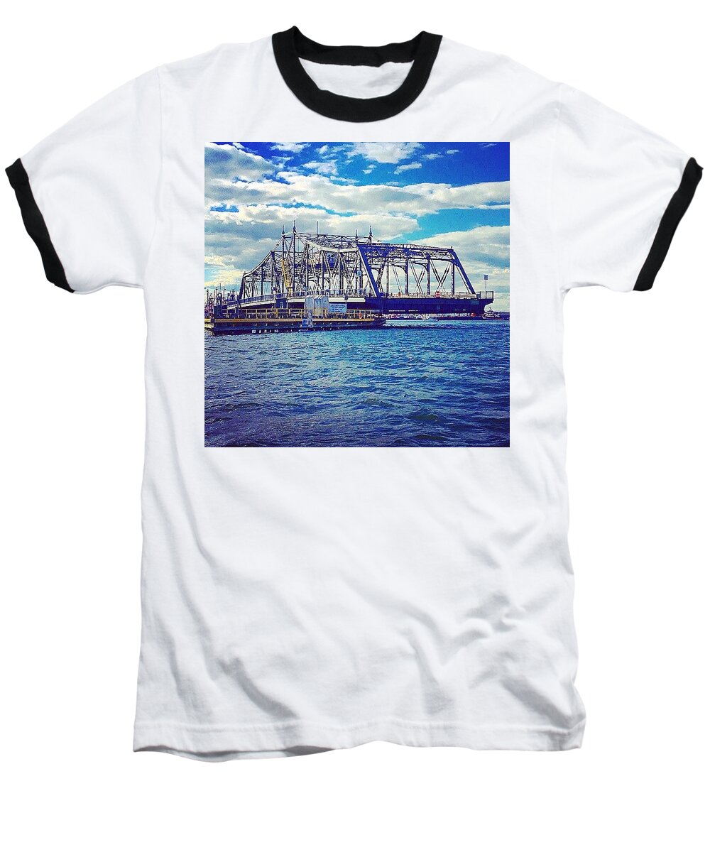 Bridge Baseball T-Shirt featuring the photograph Swing Bridge by Kate Arsenault 