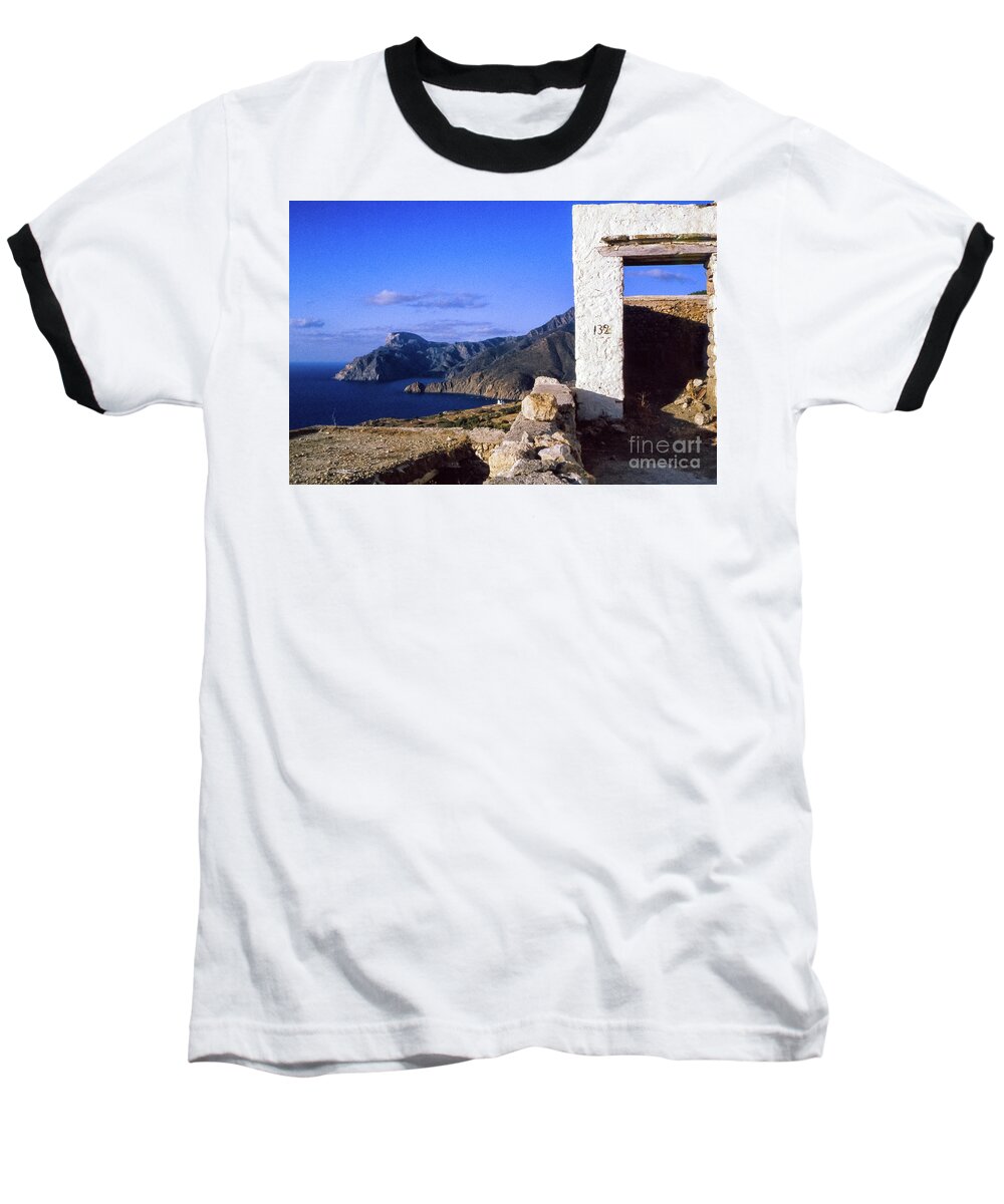 Coastal Baseball T-Shirt featuring the photograph Karpathos Island Greece by Silvia Ganora