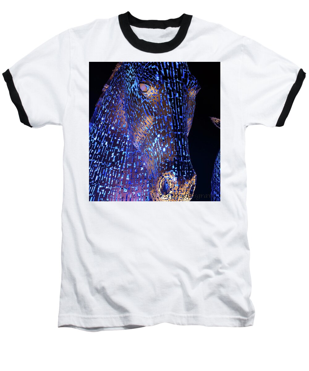 Horses Baseball T-Shirt featuring the photograph Kelpies Scotland by Terry Cosgrave