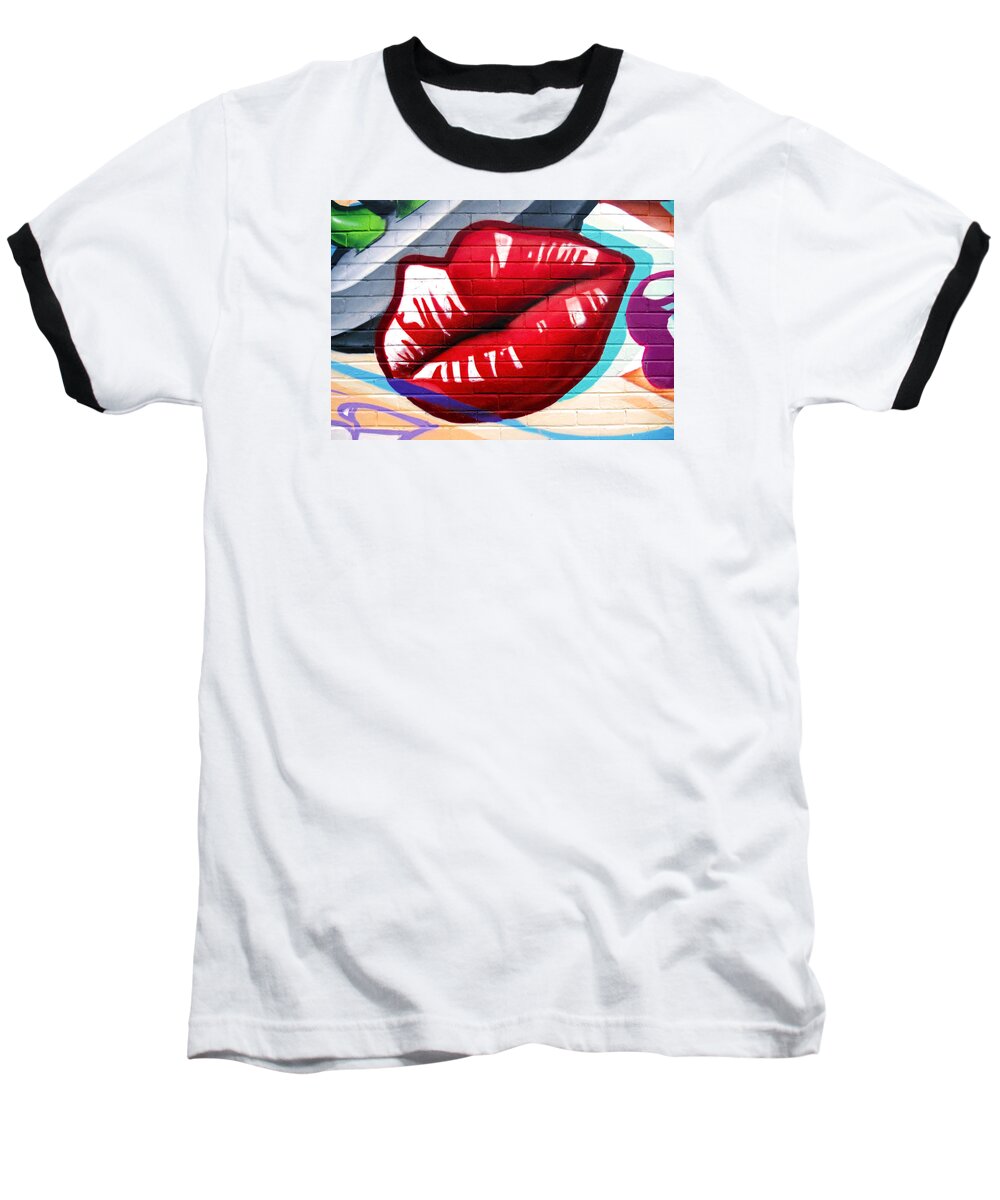 Graffiti Baseball T-Shirt featuring the photograph Kiss Me Now ... by Juergen Weiss