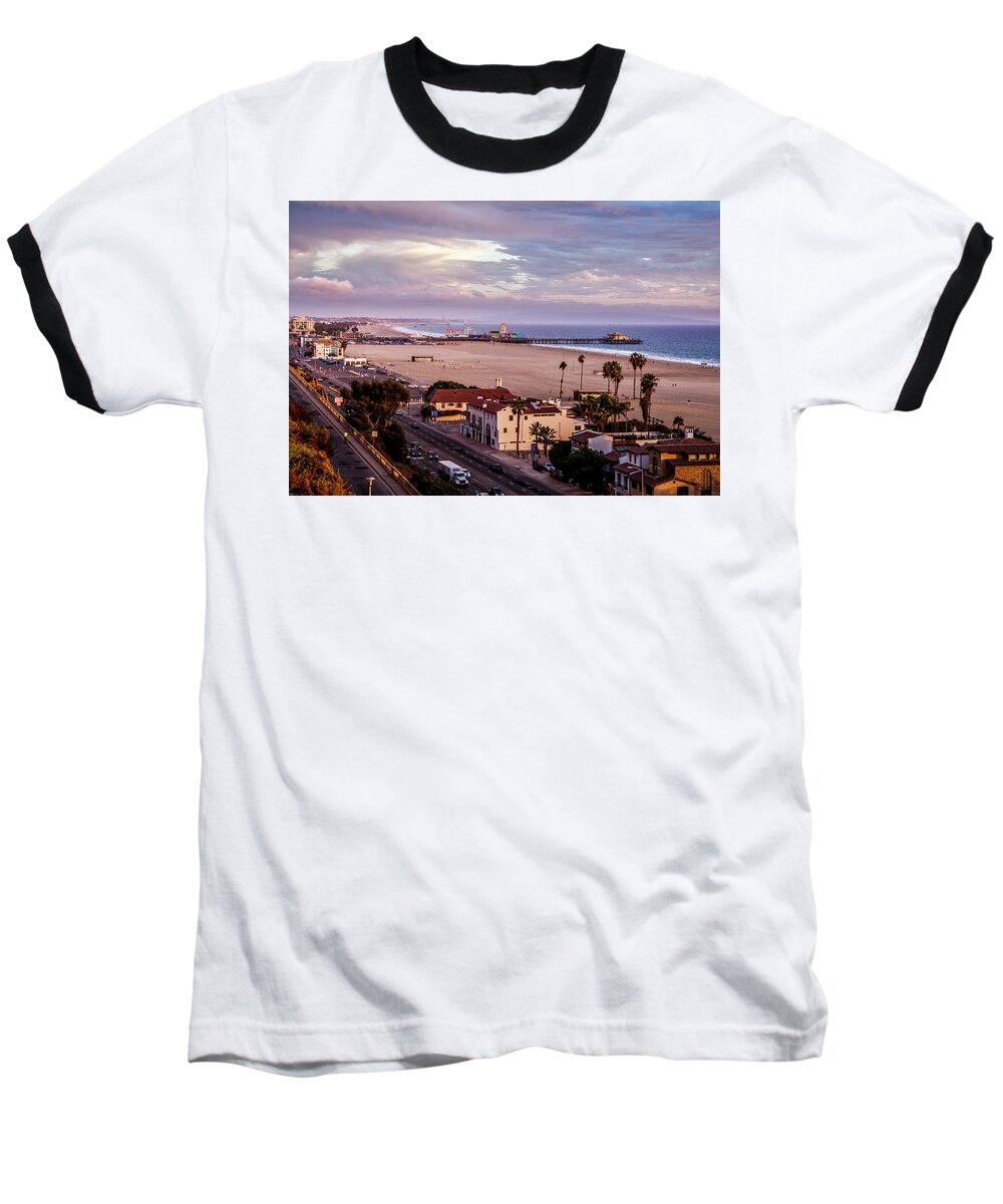 Sunset Baseball T-Shirt featuring the photograph Lavender Sunset by Gene Parks