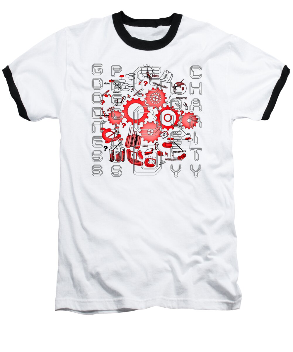 Jesus Baseball T-Shirt featuring the digital art Light United Faith by Payet Emmanuel
