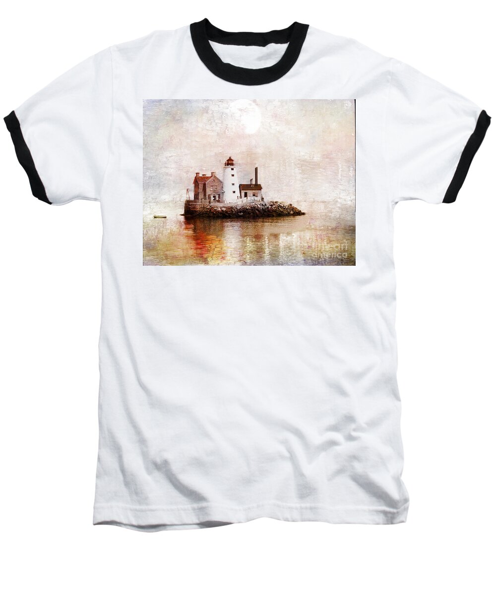 Sea Baseball T-Shirt featuring the photograph Lighthouse on Island by Carlos Diaz