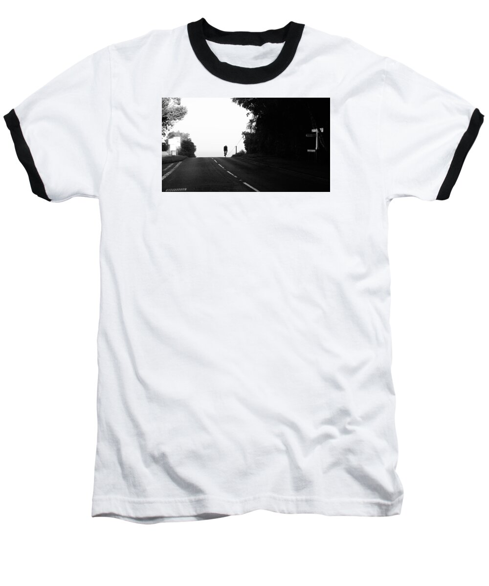 Men Baseball T-Shirt featuring the photograph Lone rider by Pedro Fernandez