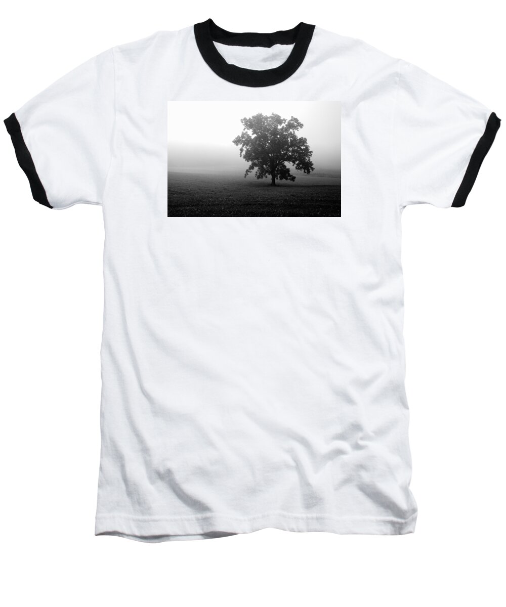 Cades Cove Baseball T-Shirt featuring the photograph Lonely Tree by Deborah Scannell