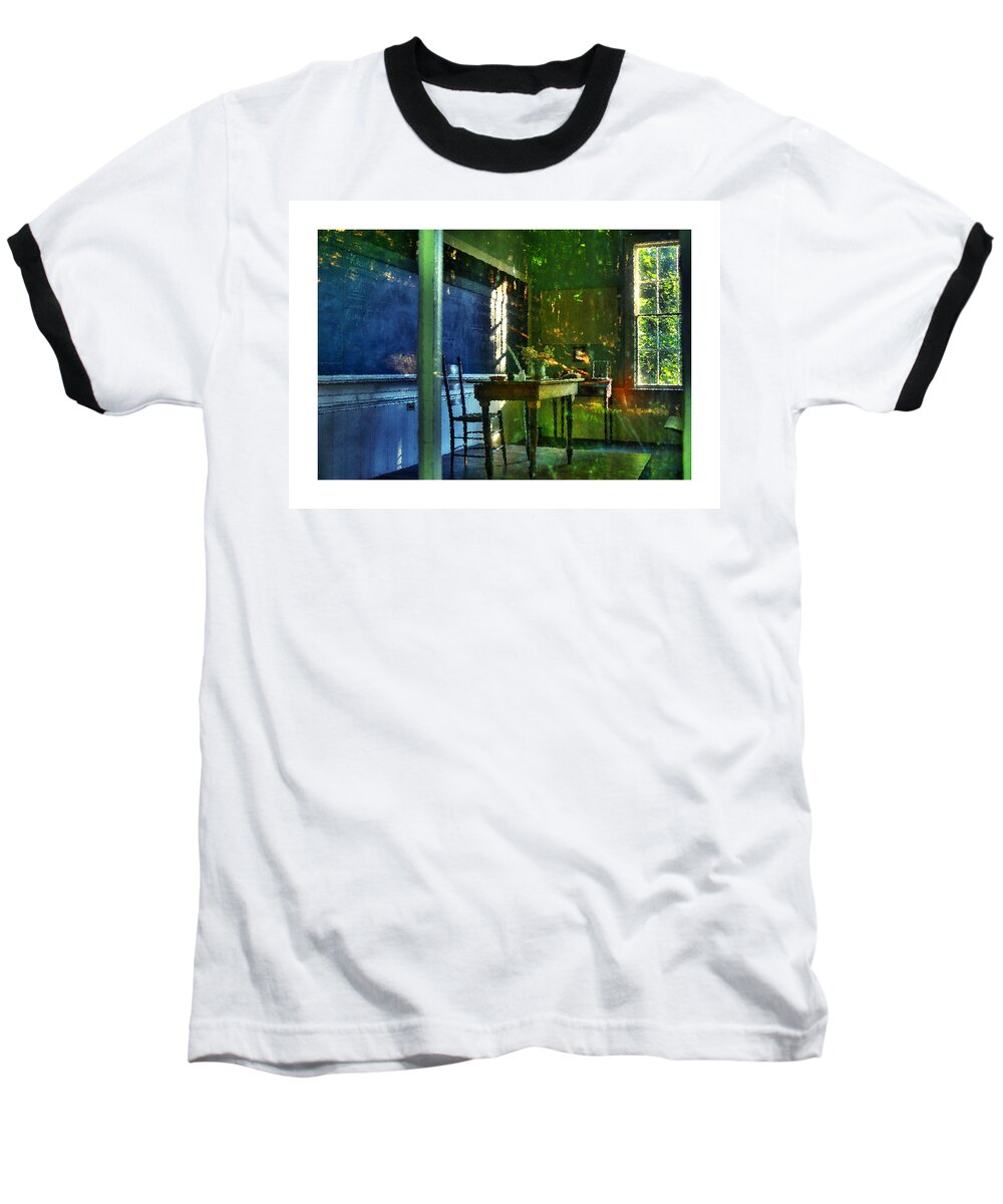 School Baseball T-Shirt featuring the photograph Looking Back In Time by Pat Exum