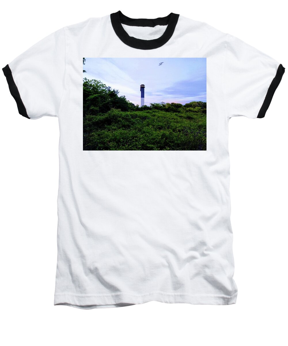 Lighthouse Baseball T-Shirt featuring the photograph Lost Lighthouse by Sherry Kuhlkin