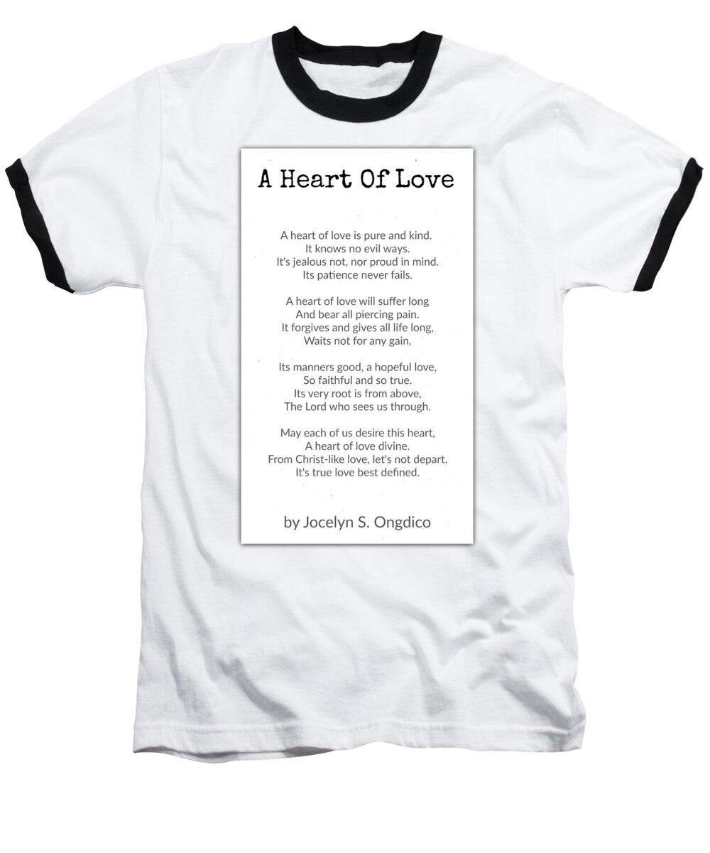  Baseball T-Shirt featuring the photograph Love Heart by David Norman