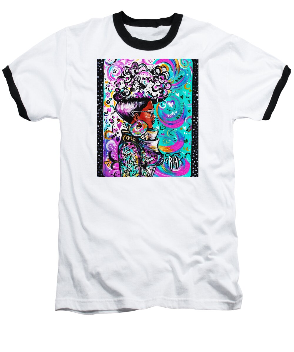 Afro Baseball T-Shirt featuring the photograph Lovely by Artist RiA