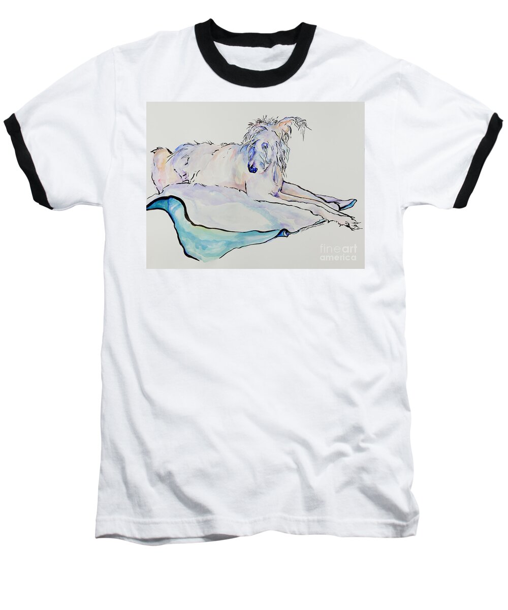 Animal Portrait Baseball T-Shirt featuring the painting Maevis by Pat Saunders-White