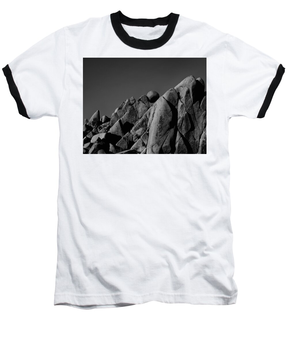 Landscape Baseball T-Shirt featuring the photograph Marble Rock Formation B and W Version by Paul Breitkreuz