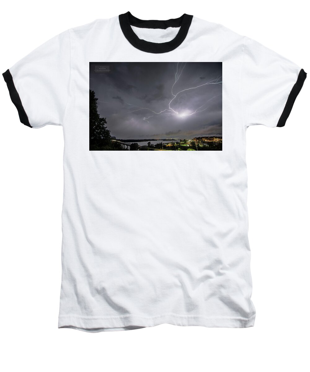 Lightning Baseball T-Shirt featuring the photograph Mark Twain Crawler1 by Paul Brooks