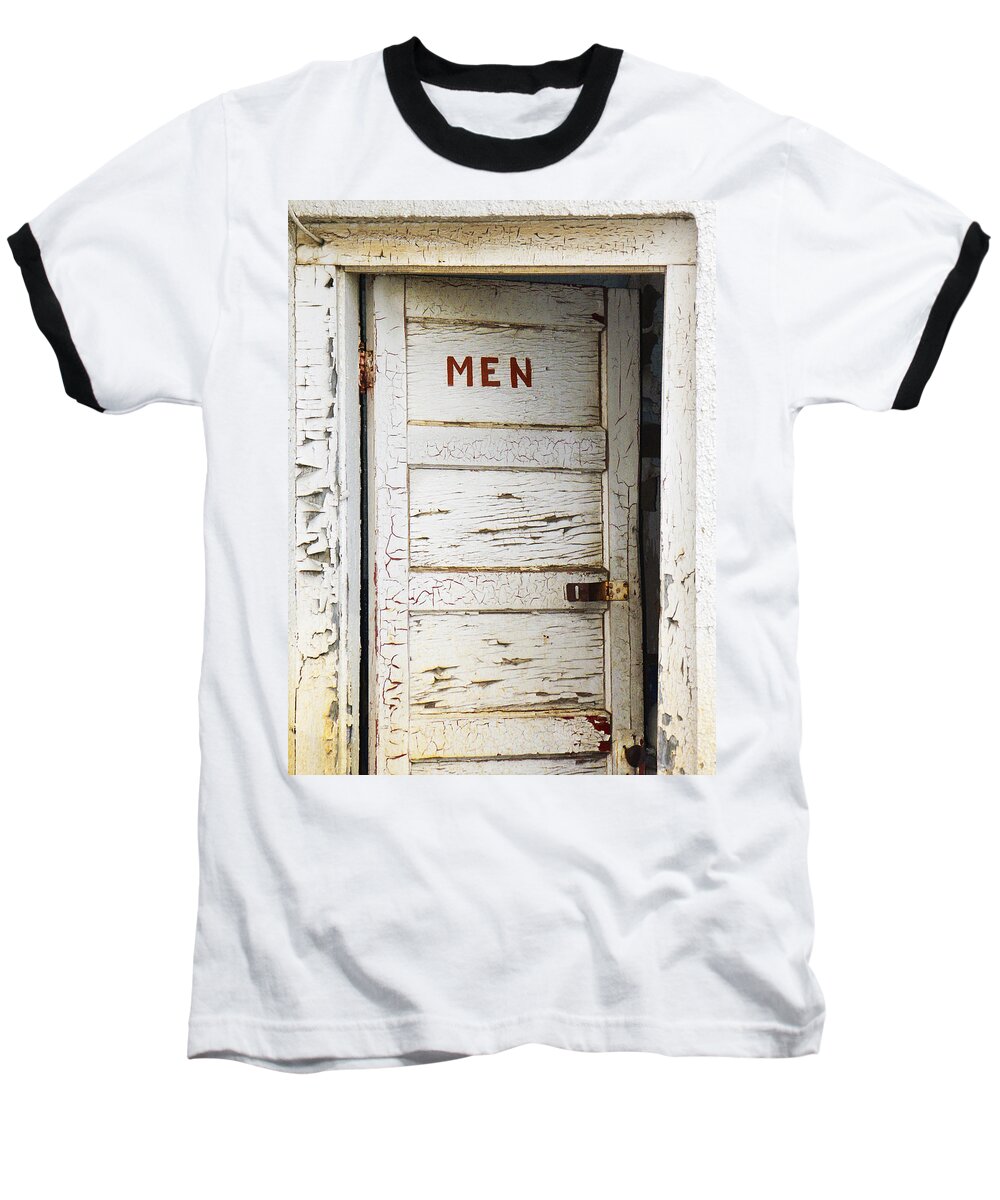 Men's Room Baseball T-Shirt featuring the photograph Men's Room by Marilyn Hunt