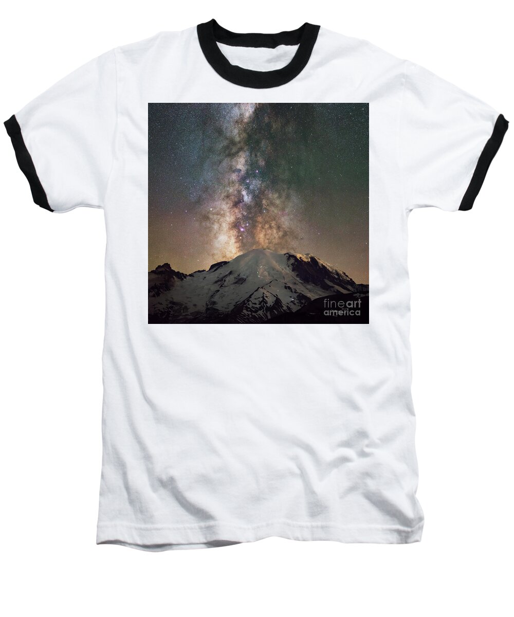 Washington State Baseball T-Shirt featuring the photograph Midnight Hike by Michael Ver Sprill