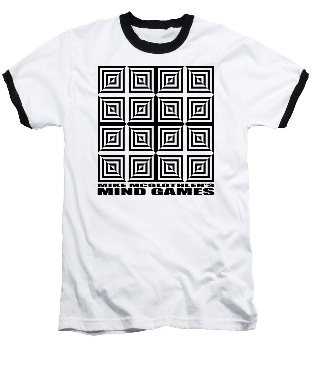 T-shirt Baseball T-Shirt featuring the digital art Mind Games 28SE by Mike McGlothlen