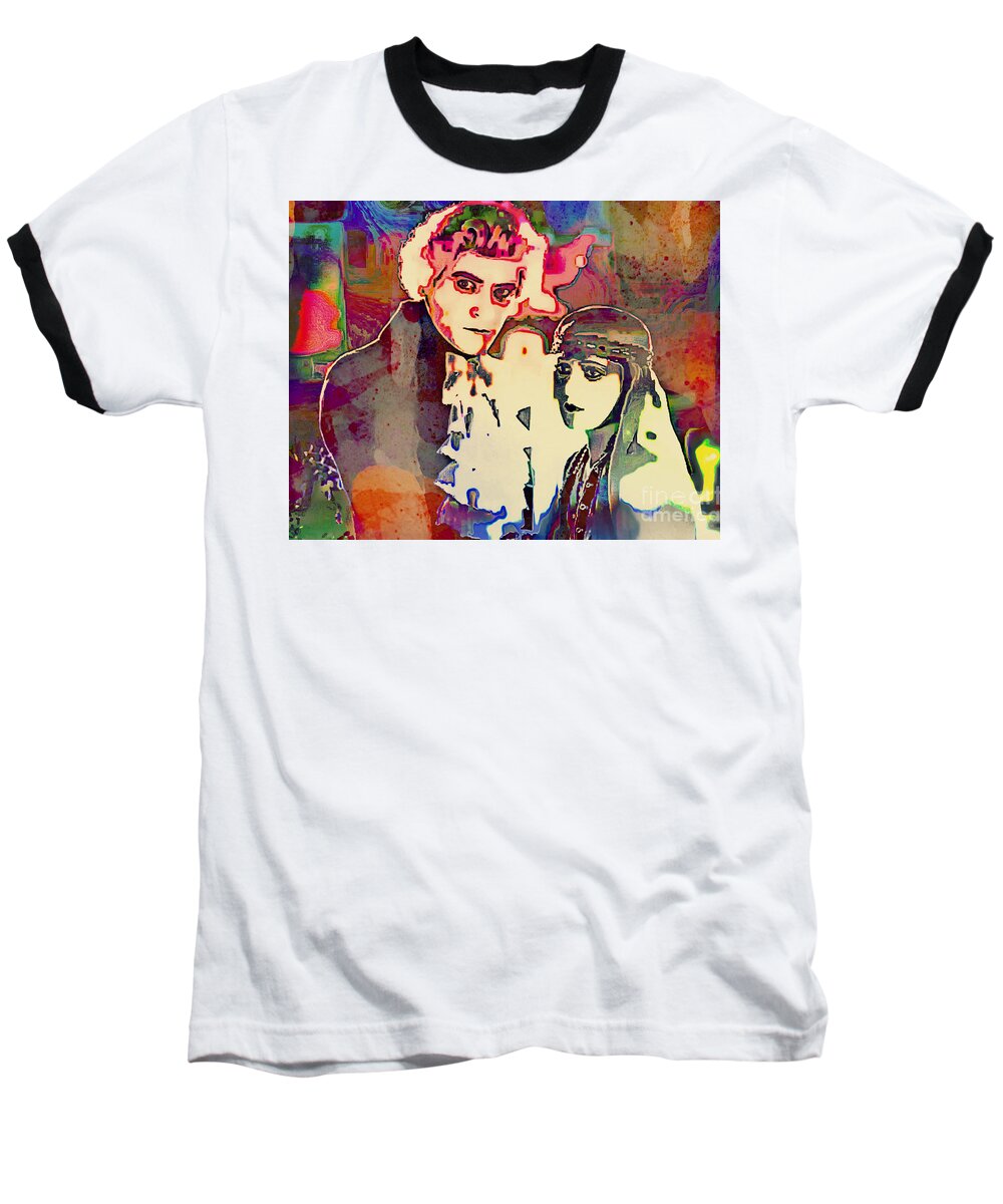 Monte Cristo Baseball T-Shirt featuring the painting Monte Cristo - Vintage Pop Art by Ian Gledhill