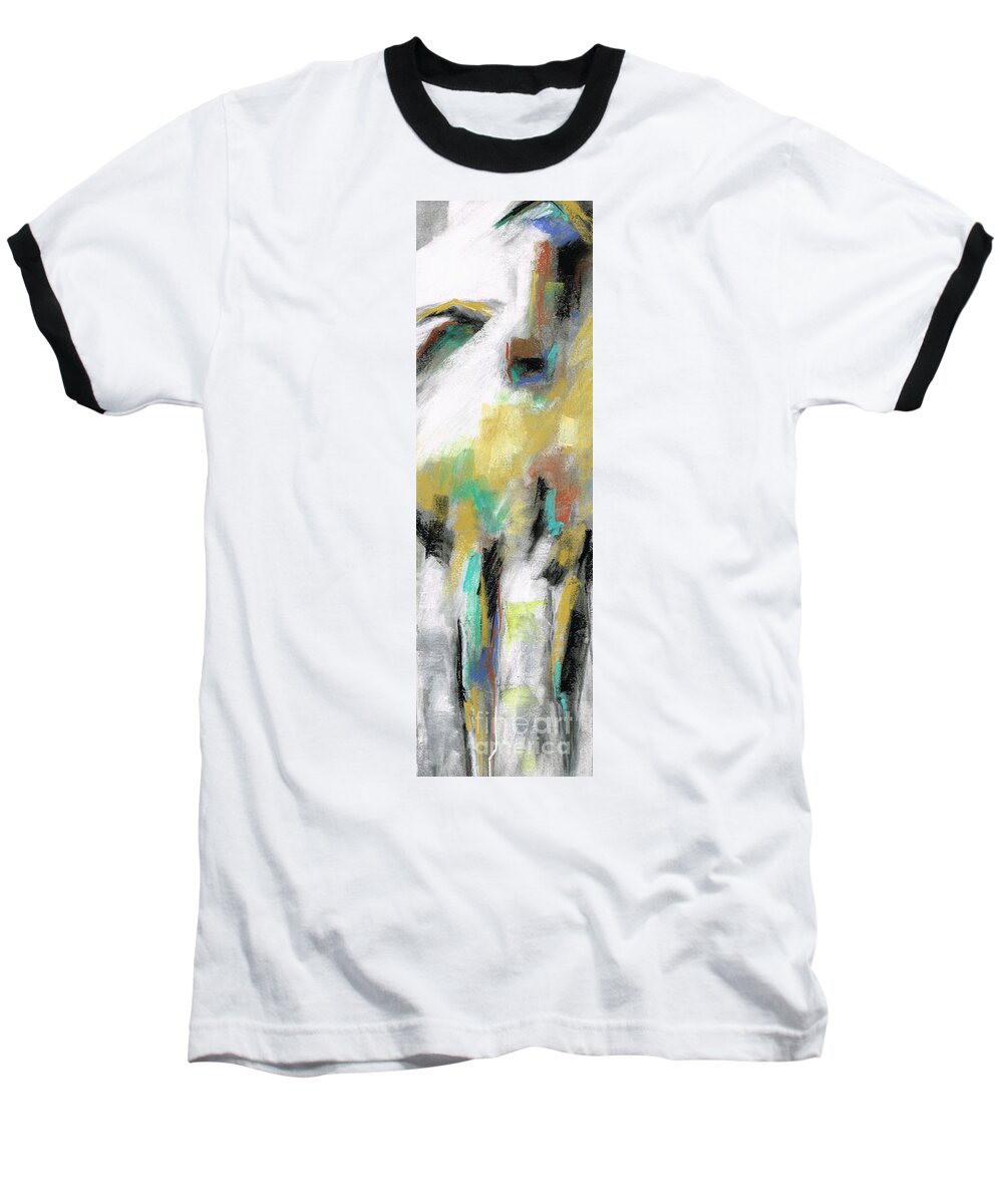 Equine Art Baseball T-Shirt featuring the painting New Mexico Horse 4 by Frances Marino