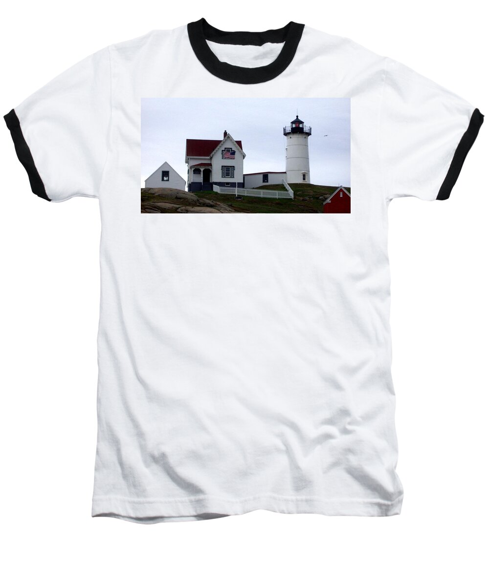 Sea Baseball T-Shirt featuring the photograph Nubble Light by Kevin Fortier