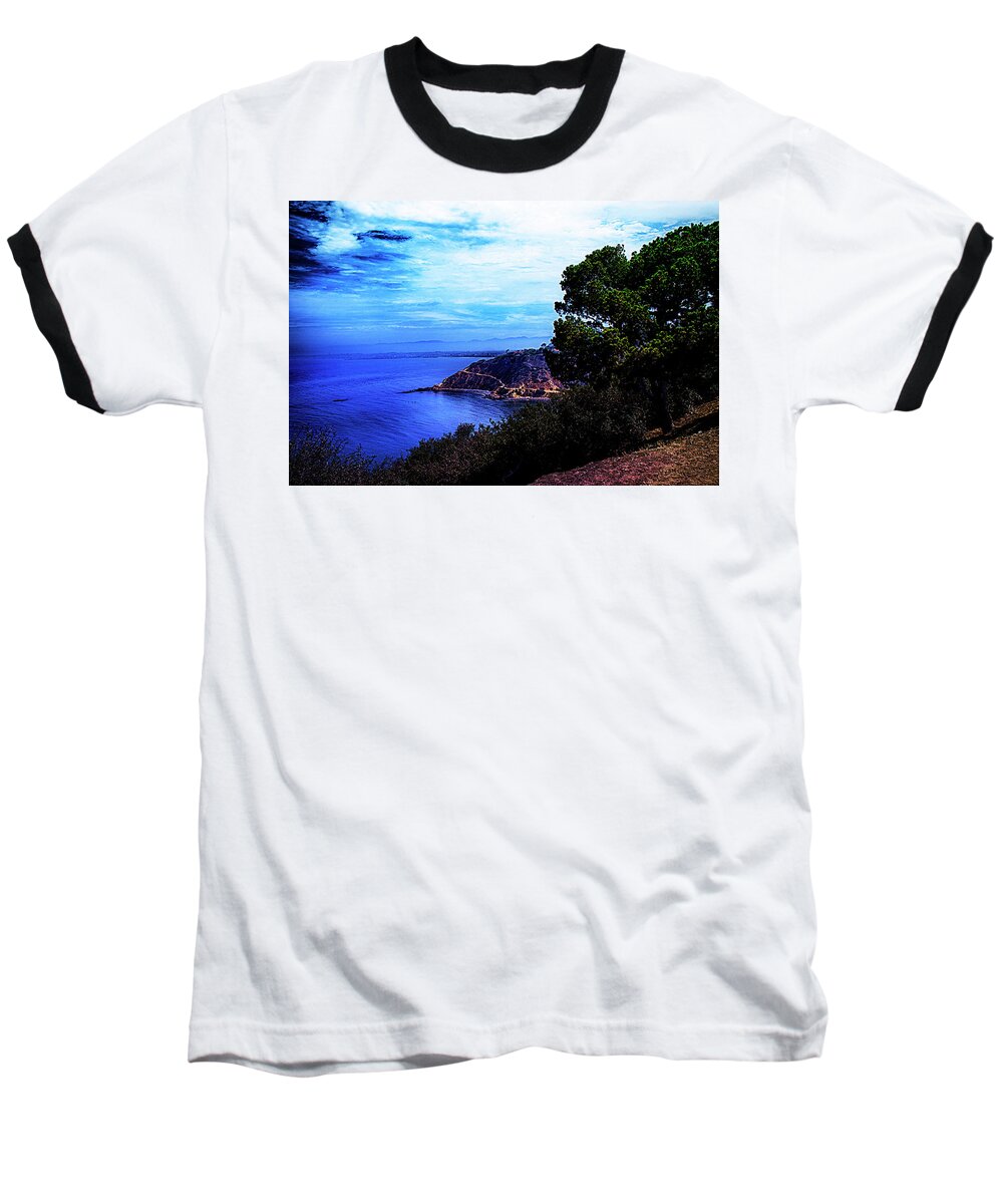 Seascape Baseball T-Shirt featuring the photograph Ocean Hill by Joseph Hollingsworth