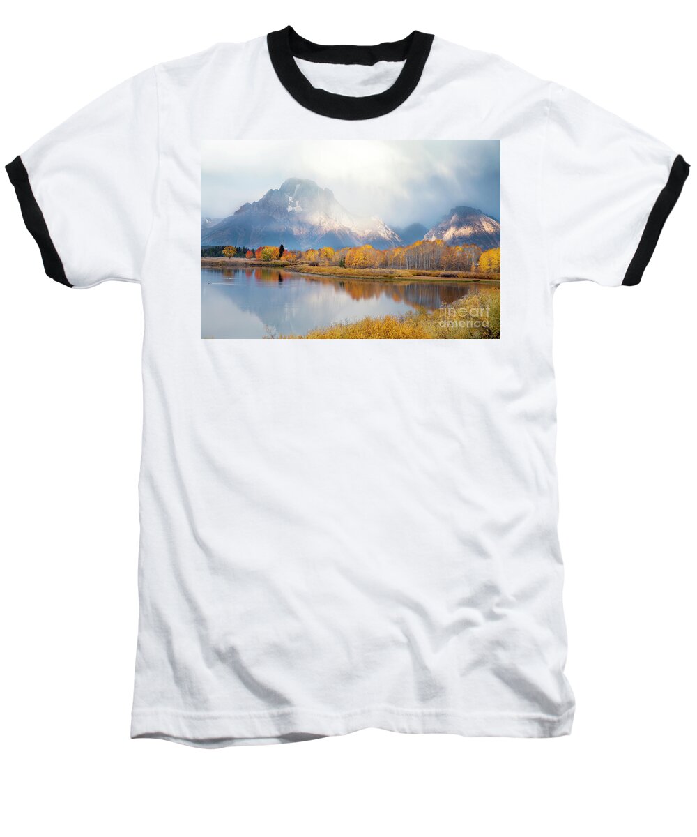 Schwabachers Landing Baseball T-Shirt featuring the photograph Oxbow Bend Turnout, Grand Teton National Park by Greg Kopriva