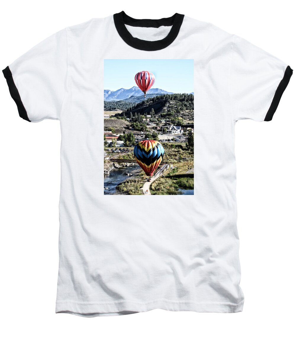 Hot Air Balloons Baseball T-Shirt featuring the photograph Pagosa Springs Colorfest 2015 by Kevin Munro