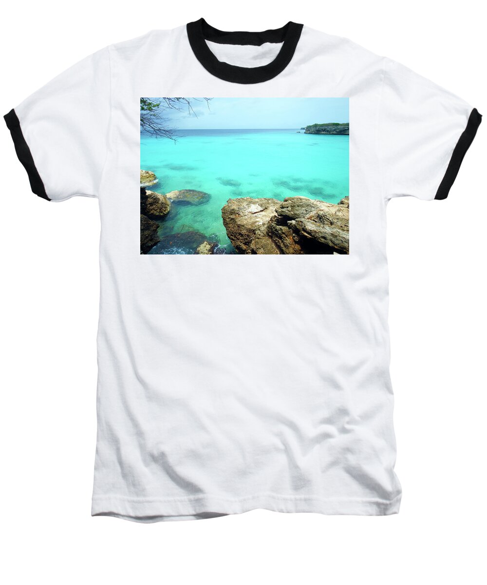 Curacao Baseball T-Shirt featuring the photograph Paradise Island, Curacao by Kurt Van Wagner