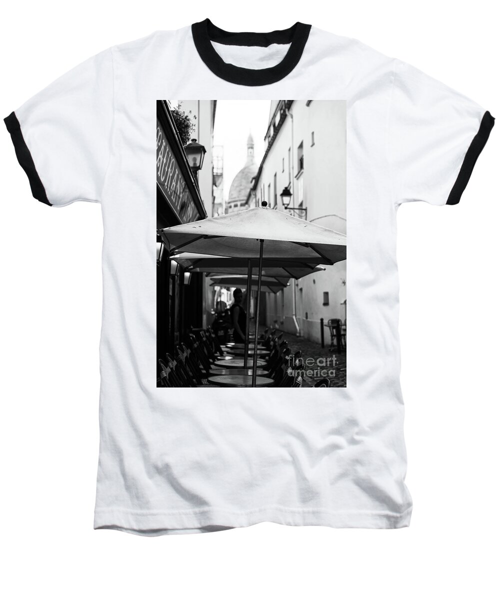 Montmartre Baseball T-Shirt featuring the photograph Paris Scene by Jasna Buncic