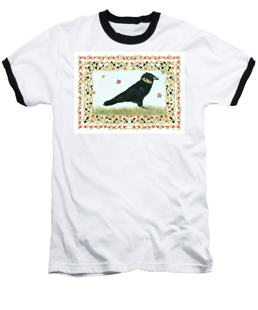 Lise Winne Baseball T-Shirt featuring the digital art Pawn in Autumn by Lise Winne