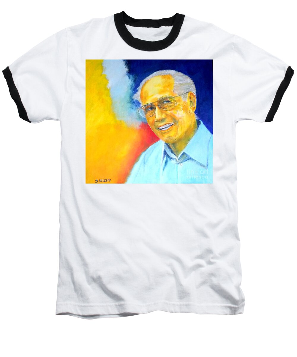 Portrait Of Peter Baseball T-Shirt featuring the painting PETER Portrait by Dagmar Helbig