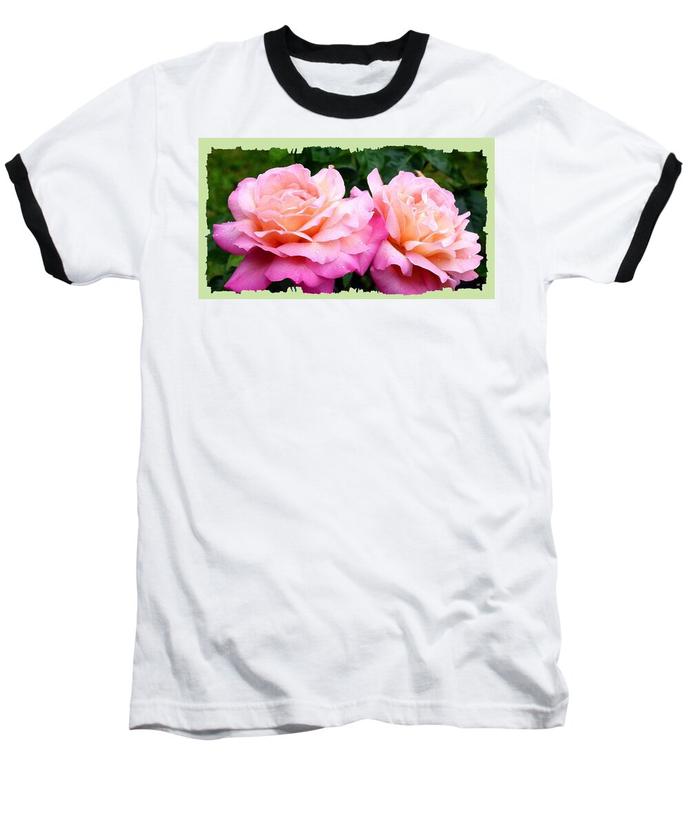 #photogenicpeaceroses Baseball T-Shirt featuring the photograph Photogenic Peace Roses by Will Borden