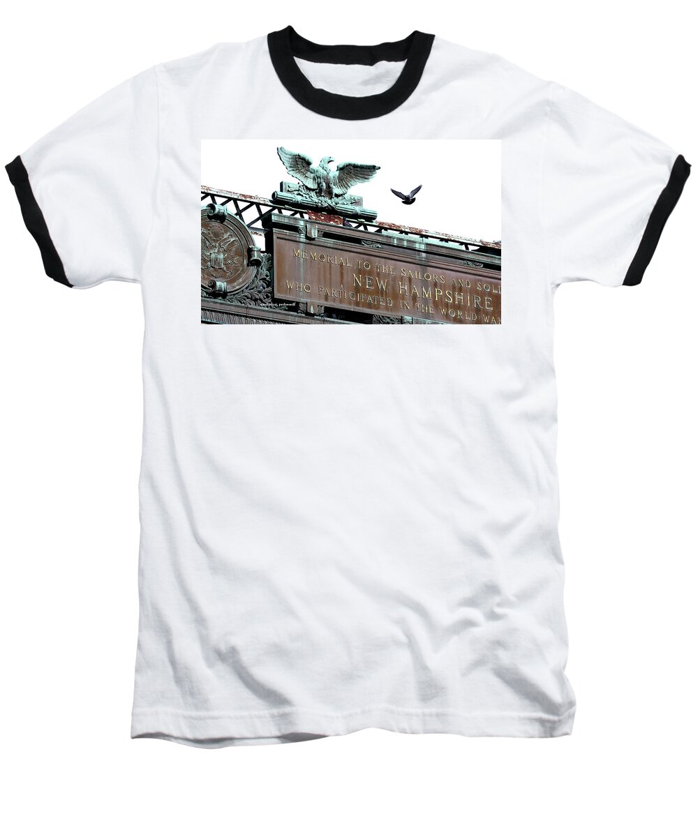  Baseball T-Shirt featuring the photograph Pidgeon intrusion by Mark Alesse