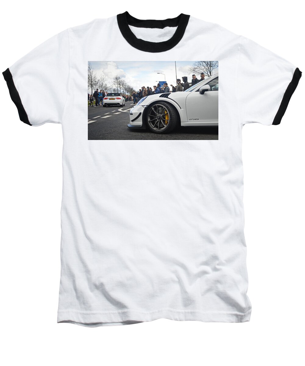 Porsche Baseball T-Shirt featuring the photograph Porsche 911 GT3RS by Sportscars OfBelgium