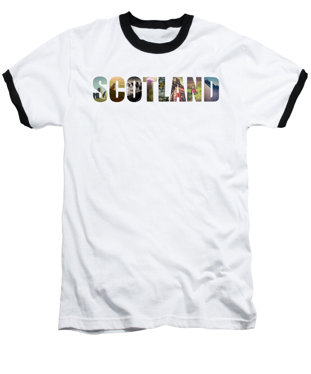 Beautiful Baseball T-Shirt featuring the photograph Postcard For Scotland by Mr Doomits