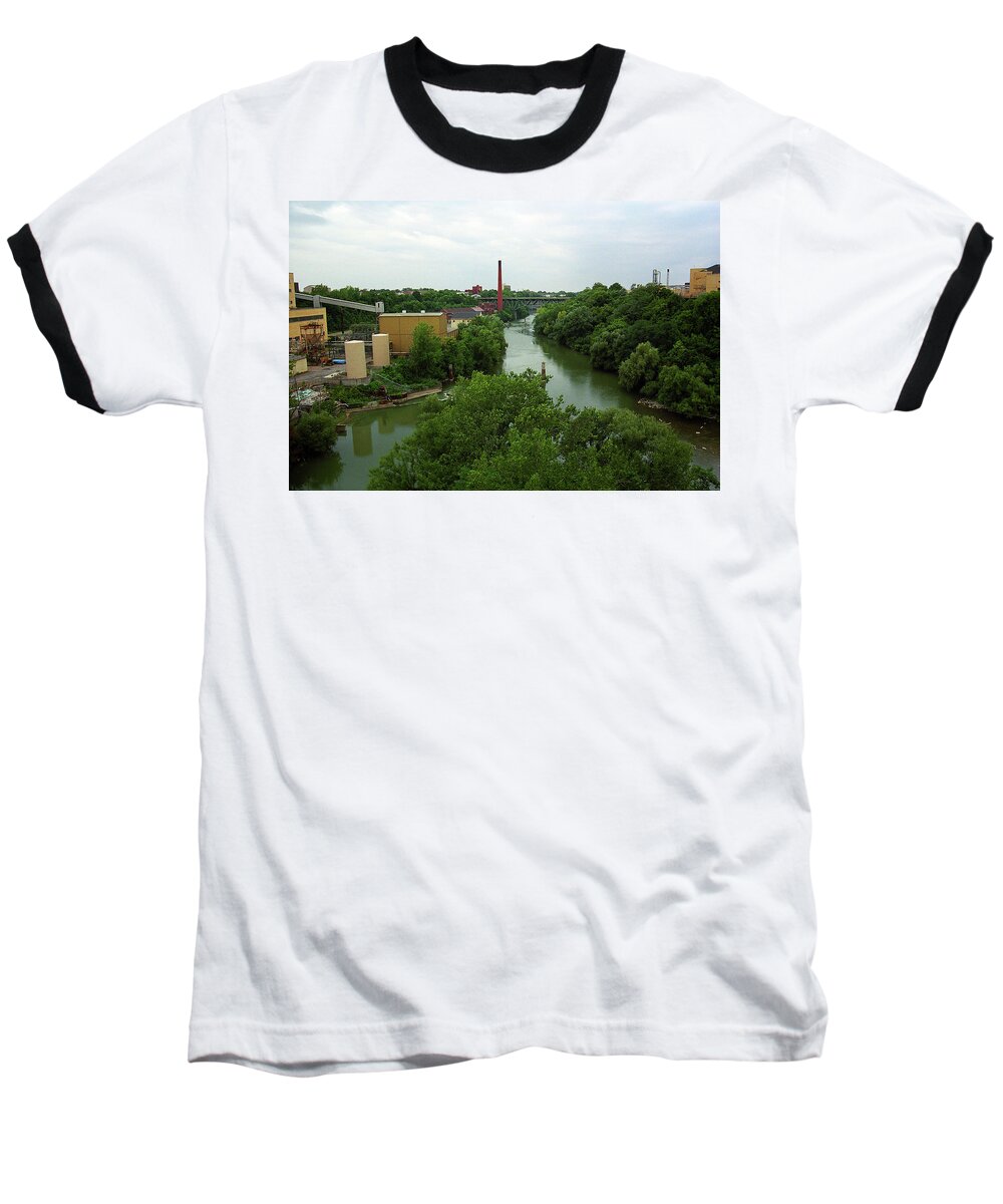 America Baseball T-Shirt featuring the photograph Rochester, NY - Genesee River 2005 by Frank Romeo