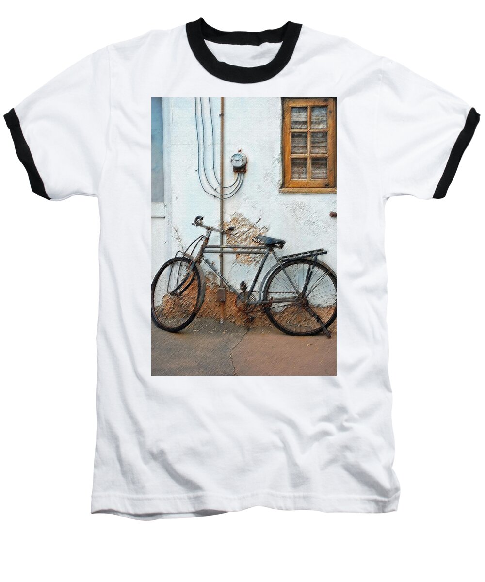 Old Bicycle Baseball T-Shirt featuring the photograph Rough Bike by Robert Meanor